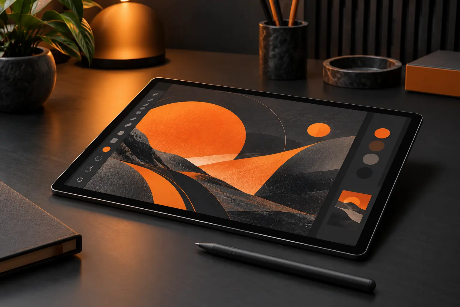 Tablet used for digital creativity